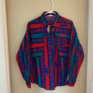 SOLD /VINTAGE | Pleated Button Down